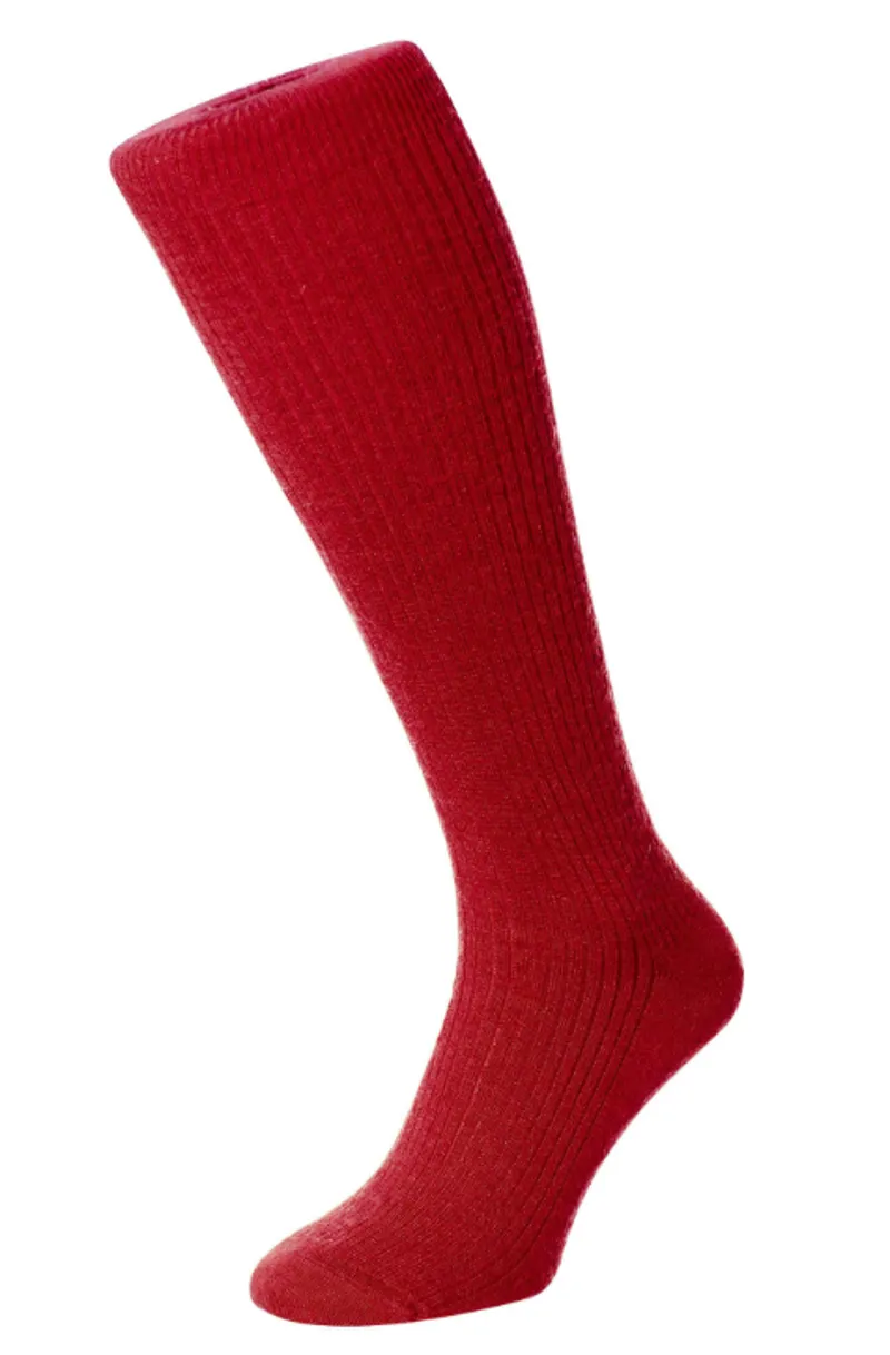 HJ77RED Wool Knee-High